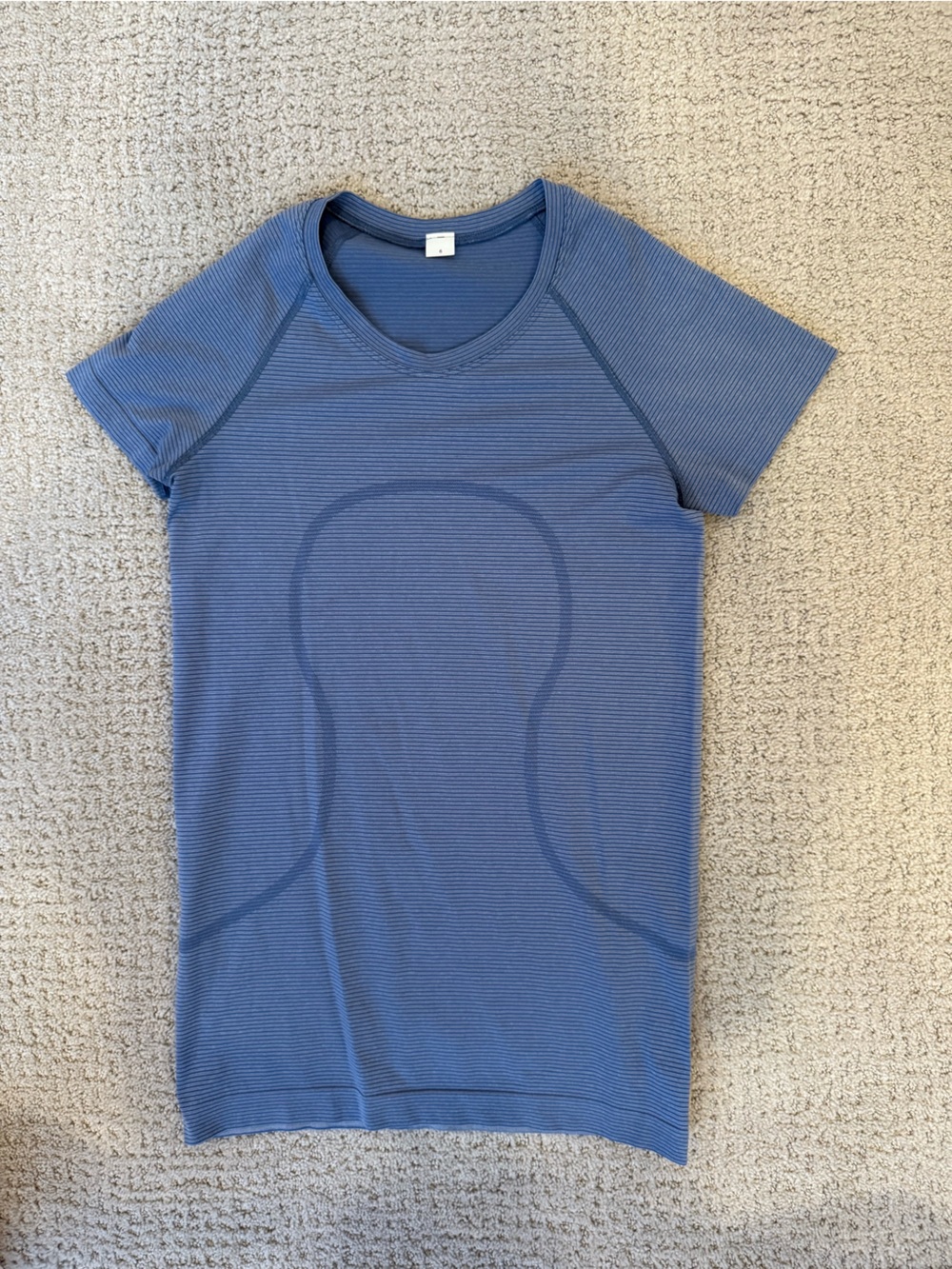 lululemon athletica Blue Seamless Short Sleeve Top
